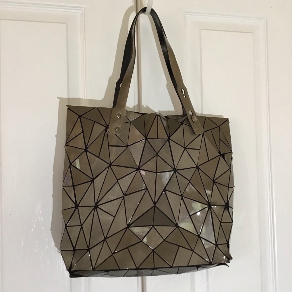 BAOBAO Issey Miyake bronze prism bag